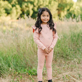 Pink Ribbon Ruffle French Terry Set