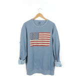 Stitched American Flag Sweatshirt