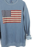 Stitched American Flag Sweatshirt