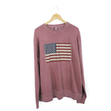 Stitched American Flag Sweatshirt