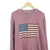 Stitched American Flag Sweatshirt