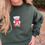 Teddy Bear Embroidered Sweatshirt