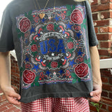USA Cropped Bandana Tee