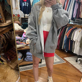 Oversized Grey Zip Up Hoodie