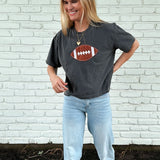 Applique Football Cropped Tee