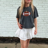 Applique Football Cropped Tee