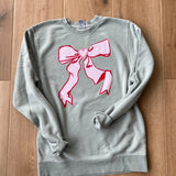 Sage Heart Bow Crewneck