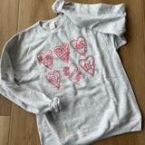 Ash Heart Doodle Crewneck