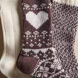 Free People Brown Pattern Nordic Knit Sock Pack