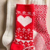Free People Red Combo Nordic Knit Sock Pack