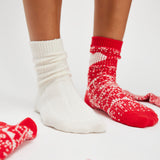 Free People Red Combo Nordic Knit Sock Pack