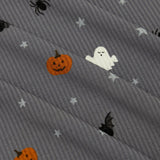 Halloween Boo Crew Small Ribbed Zip Romper
