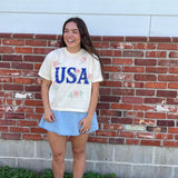 Ivory USA Floral Cropped Tee