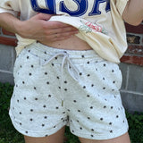 Heather Grey Star All Over Print Shorts