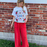 Garment Crop Shirt Top Leg Pants Set