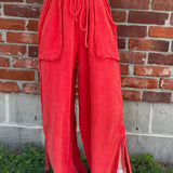 Garment Crop Shirt Top Leg Pants Set