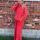 Garment Crop Shirt Top Leg Pants Set