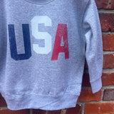 Kids Tricolor USA Sweatshirt