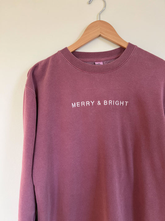 Christmas Sayings Embroidered  Sweatshirt