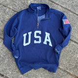 Retro USA Navy 1/4 Zip