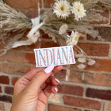 3in Waterproof Floral Indiana Sticker