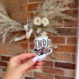 3in Waterproof Colorful Indy Outline Sticker