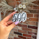 3in Waterproof 500 Stars Sticker