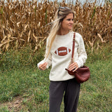 Applique Football Crewneck