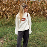 Applique Football Crewneck