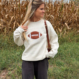 Applique Football Crewneck