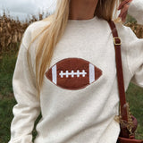 Applique Football Crewneck