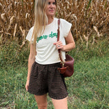 Cream & Green Game Day Baby Tee