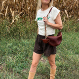 Cream & Green Game Day Baby Tee