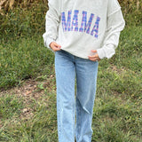 Mama Patchwork Mockneck