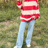 Free People Cherry Classic Stripe Crewneck
