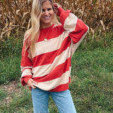 Free People Cherry Classic Stripe Crewneck