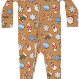 Sugar Cookies Small Ribbed Zip Romper