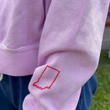 Pink Peony State Cropped Crew