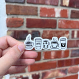 3in Waterproof Coffee Icons Sticker