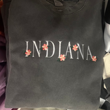 Pepper Floral Embroidered Indiana Crew
