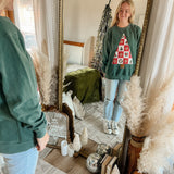 Checkered X-Mas Tree Applique (Tee, Long or Crew)