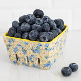 Yellow Floral Berry Colander