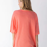 Oversized Coral Peace Tee