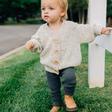 Gray Chunky Knit Cardigan