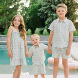 Palm Tree Linen Button Up