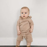 Sand Hooded Tee and Short Set