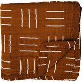 Custom Embroidered Name Boho Baby Muslin Quilt Blanket // Mudcloth // Floral // You Pick Color