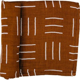 Custom Embroidered Name Boho Baby Muslin Swaddle Blanket // Mudcloth // Floral // You Pick Color