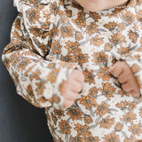 Magnolia Print Ruffle Sleeve Bodysuit