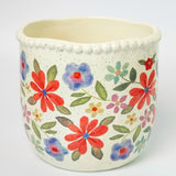 Cream Floral Catalina Planter